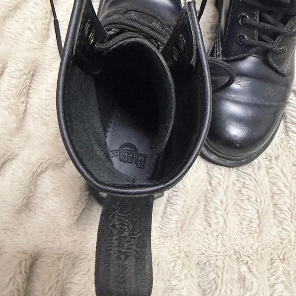 Dr. Martens Black Leather Combat Boots - Picture 8 of 8